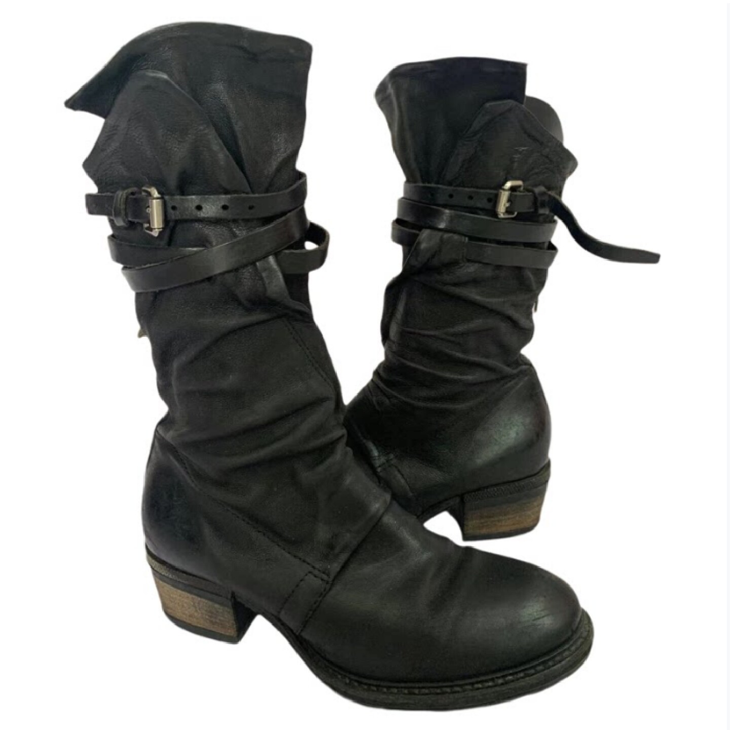 Leather Classic Strap - Women's Fashion Suede Leather Motorcycle Boots