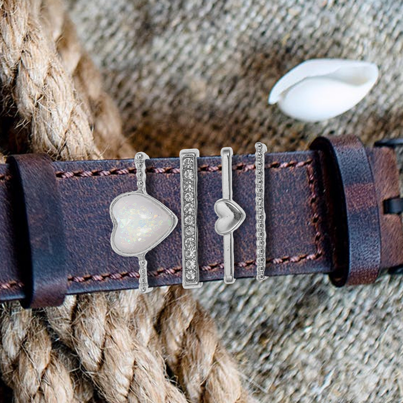 Smartwatch Straps & Accessories - 4Pcs Premium Stainless Steel Watch Strap