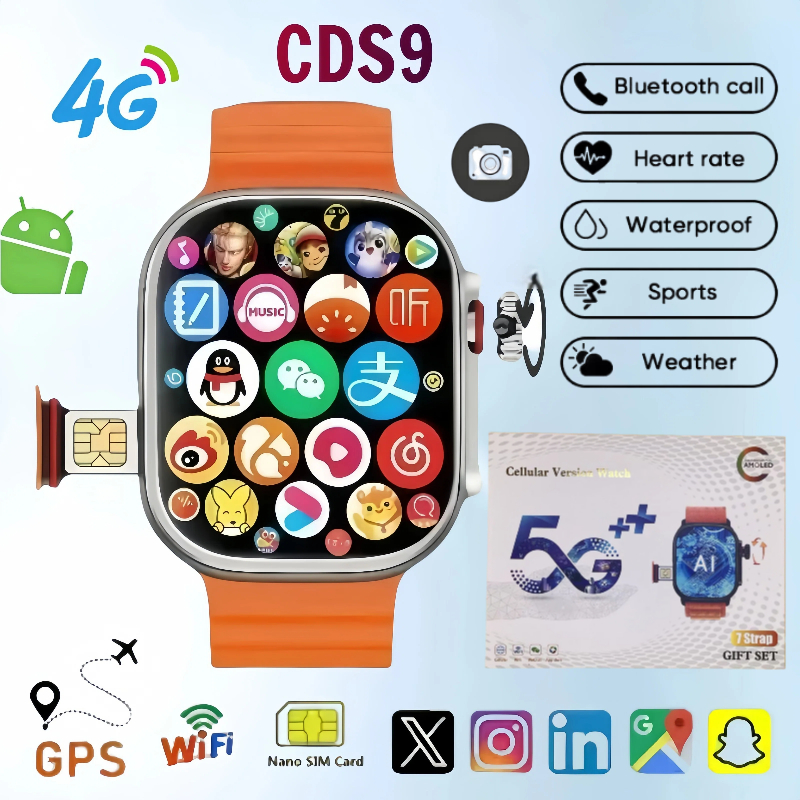Smartwatch Store - CDS9 New Android Smartwatch 4G Network