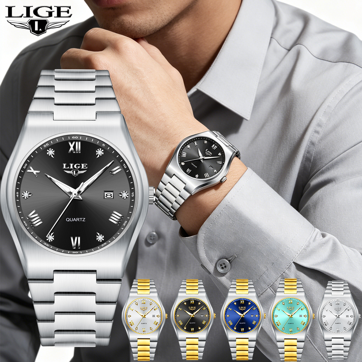 Smartwatch Nexus - LIGE Fashion Men's Quartz Watch Stainless