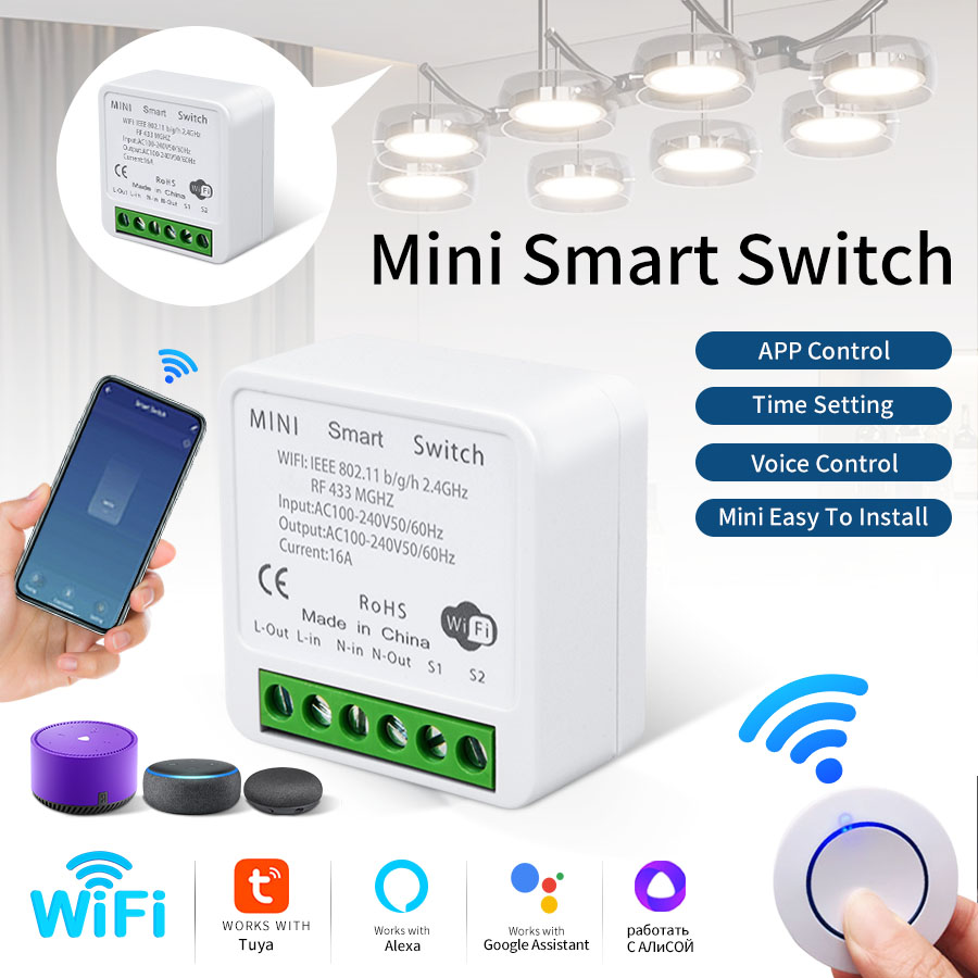 Smart Accessories - RF433Mhz 16A/20A Tuya WiFi Smart Switch