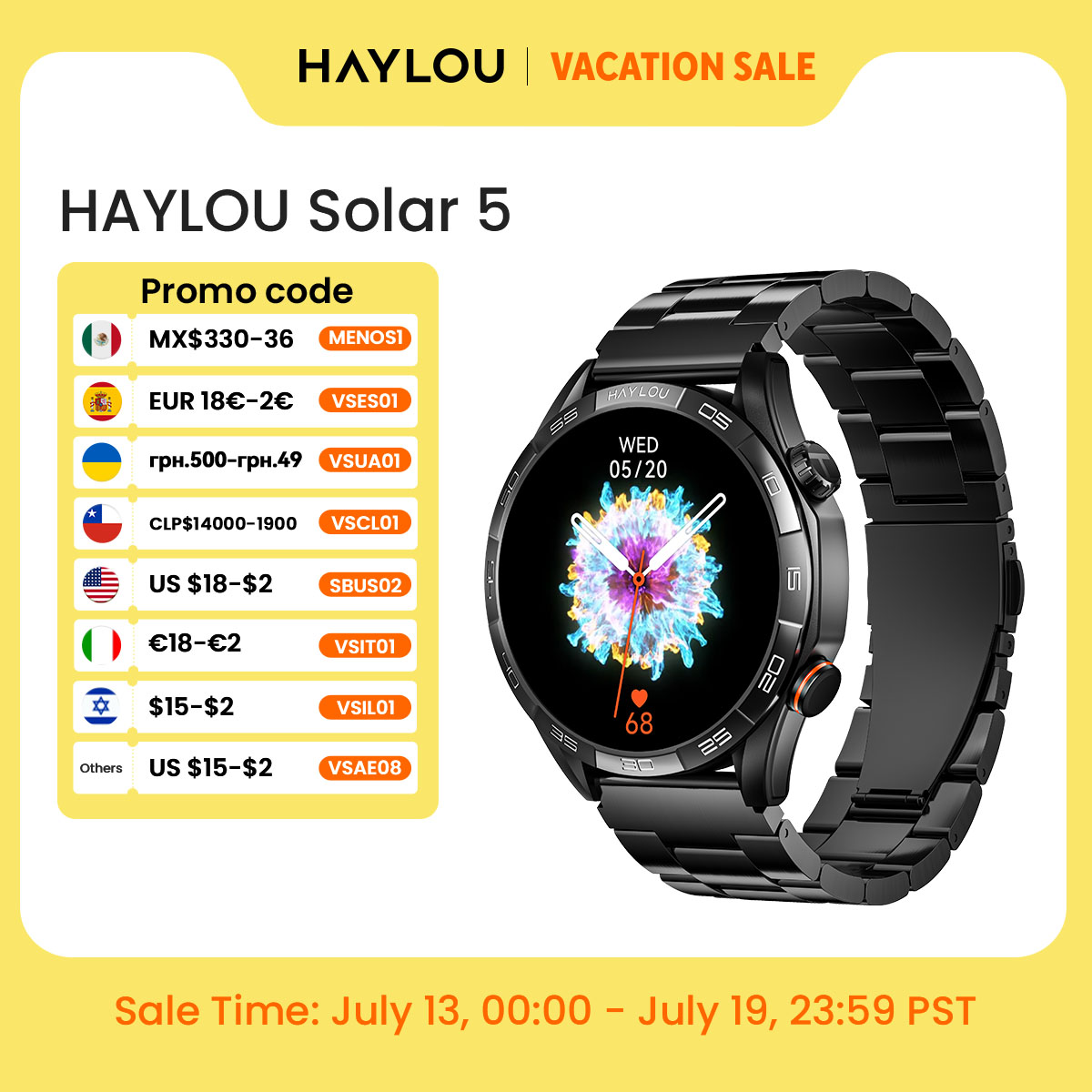 HAYLOU Solar 5 Voice Calling S - đánh giá và giá Smartwatch Instagram