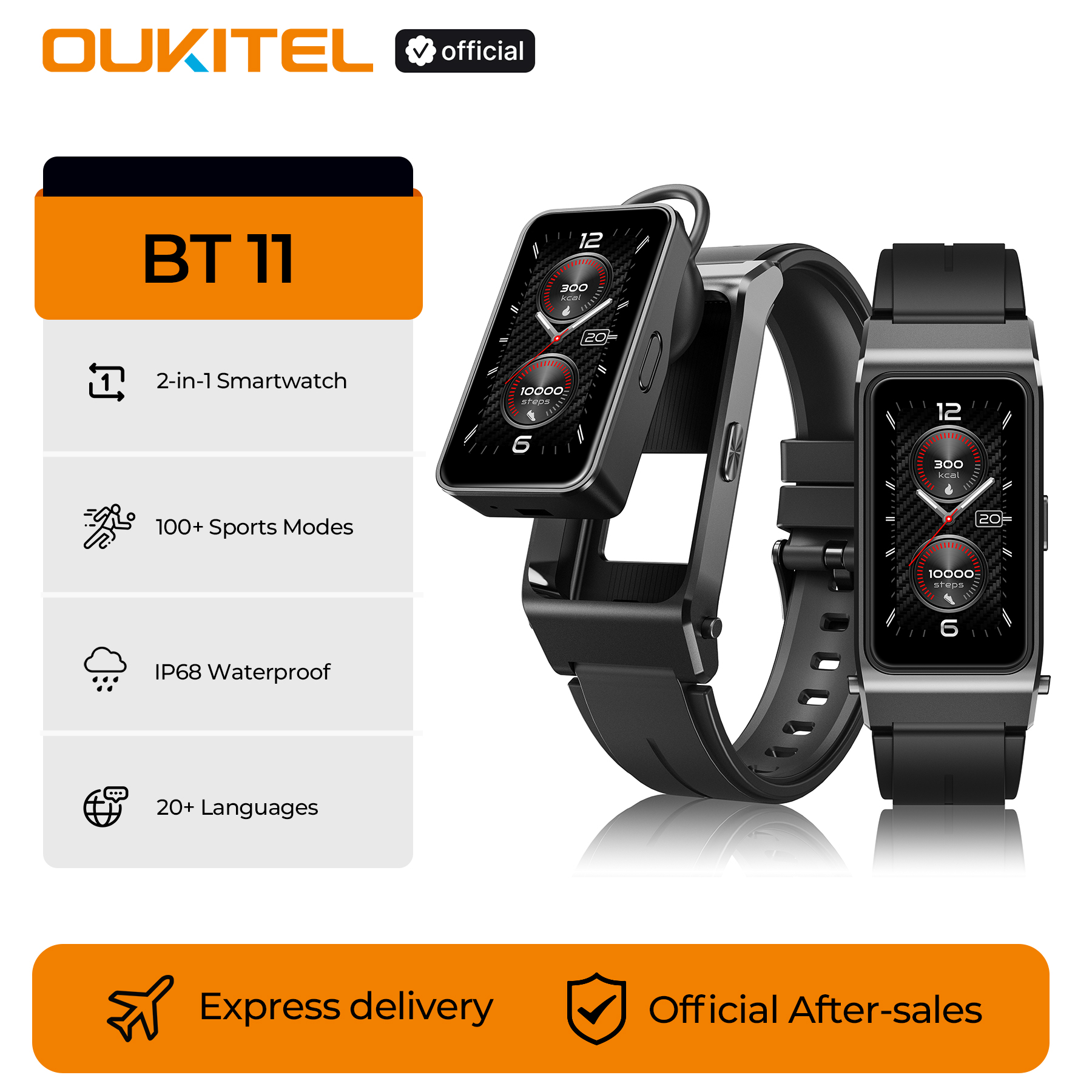 OUKITEL BT11 Smartwatch Blueto - đánh giá và giá Smartwatch Headset