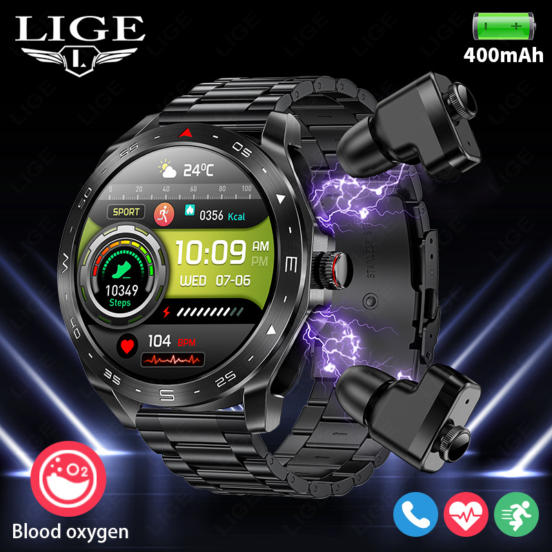 LIGE Smartwatch With Earbuds B - đánh giá và giá Smartwatch Headset
