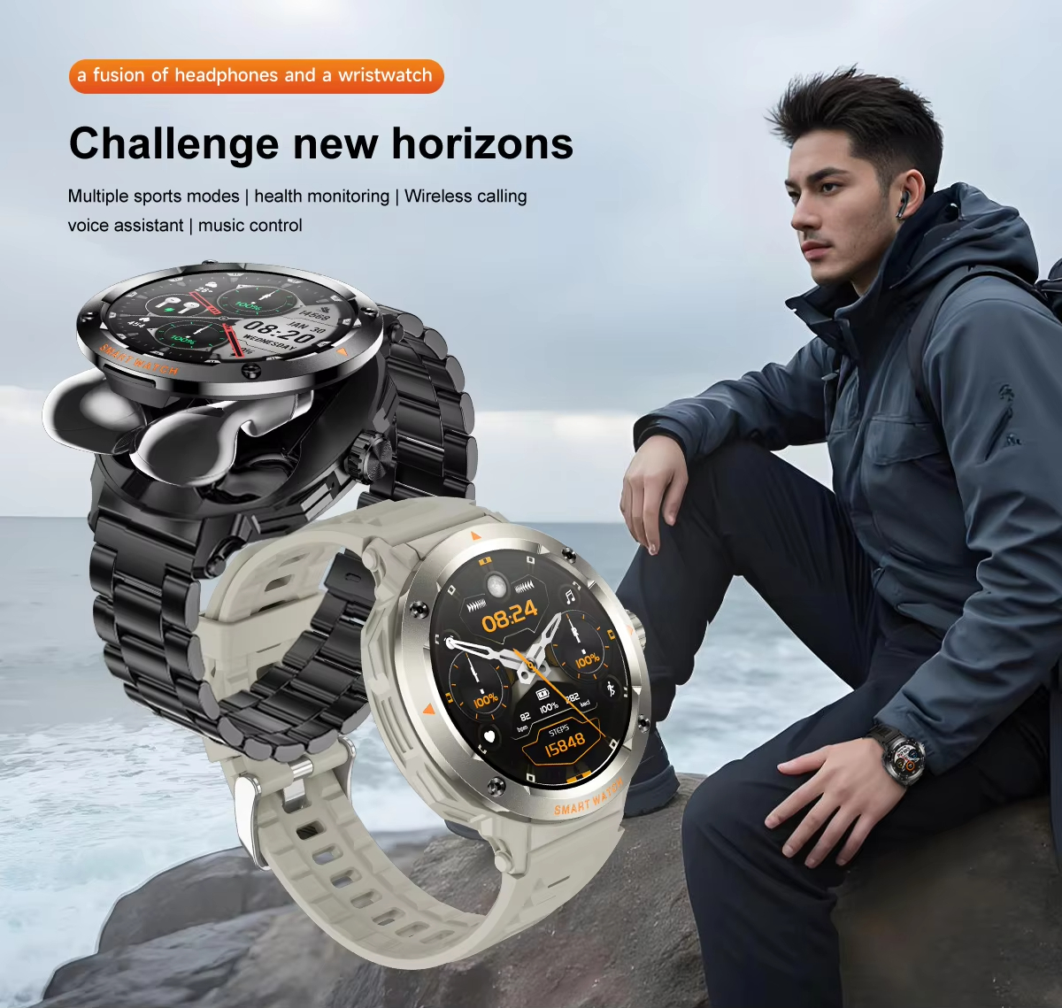NFC Smart Watch Wireless Earph - đánh giá và giá Smartwatch Headset