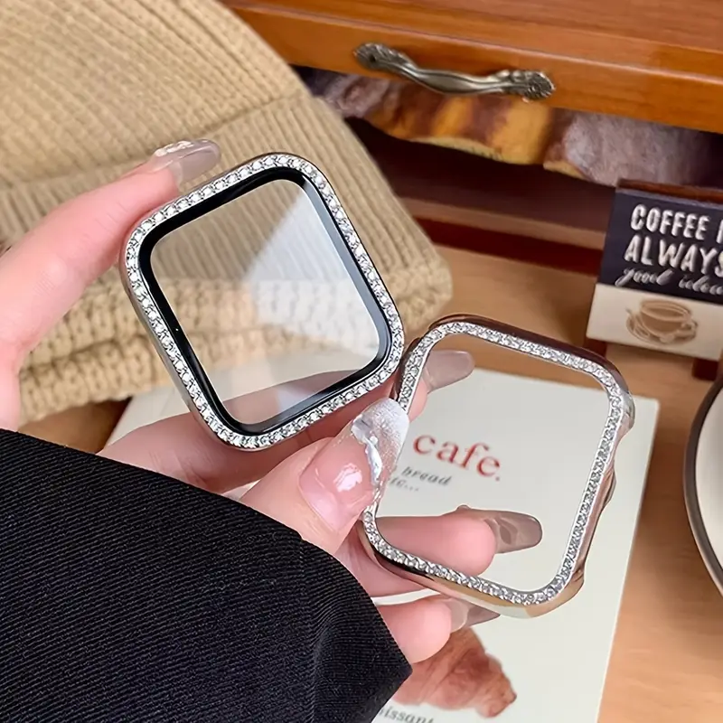Glass+Diamond Case For Apple w - đánh giá và giá Smartwatch Band Accessories