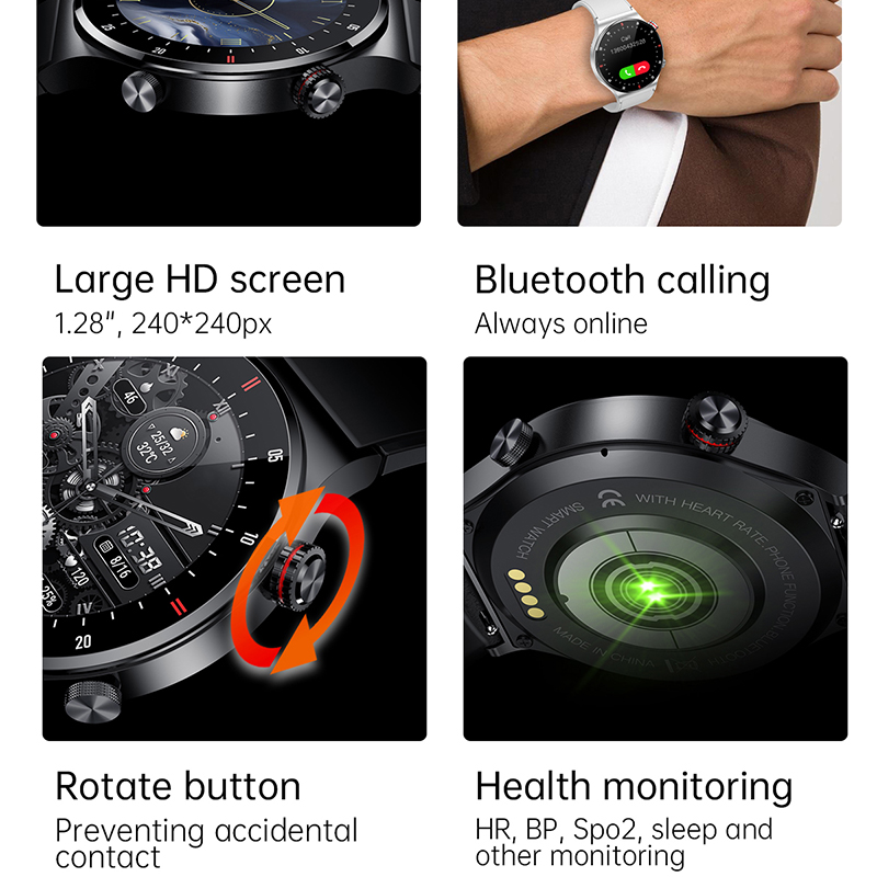 GPS ECG+PPG Bluetooth Call Sma - đánh giá và giá Smartwatch Custom