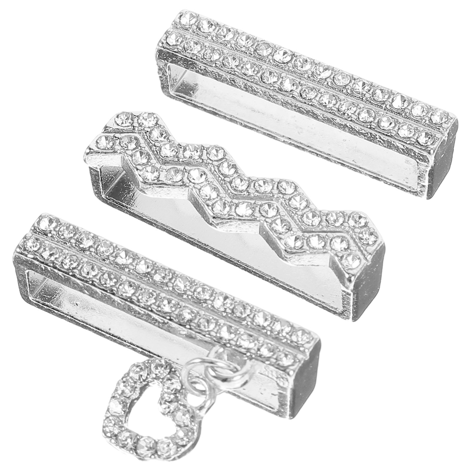 3pcs Pink Metal Rhinestone Cha - đánh giá và giá Smartwatch Band Accessories