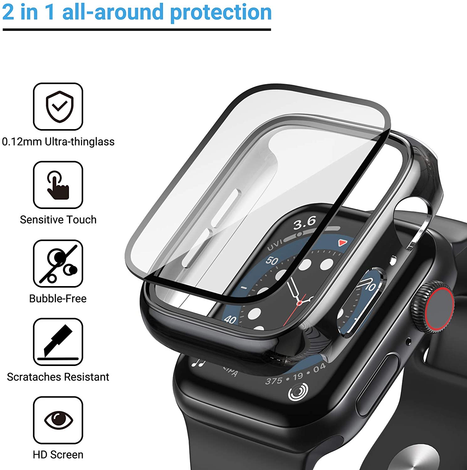 Glass+cover For Apple Watch Ca - đánh giá và giá Smartwatch Band Accessories