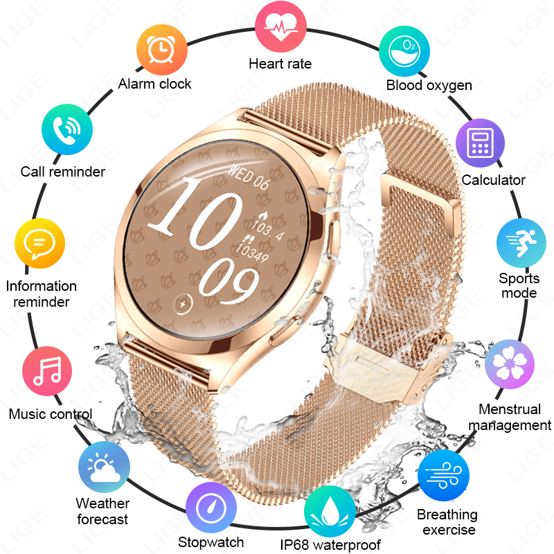 LIGE Luxury Smart Watch For Wo - đánh giá và giá Smartwatch Custom