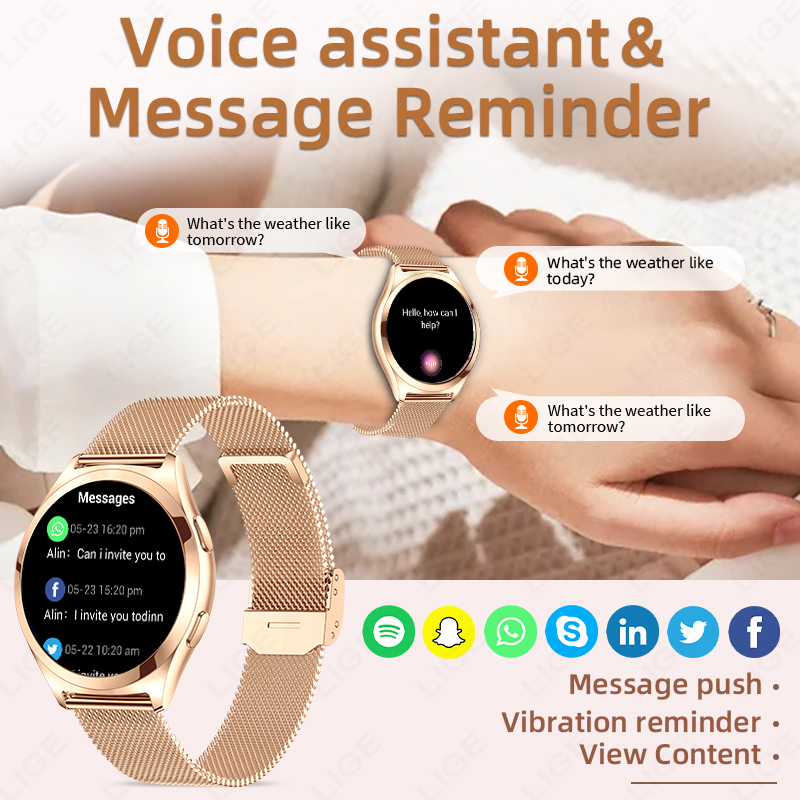 LIGE Luxury Smart Watch For Wo - đánh giá và giá Smartwatch Custom