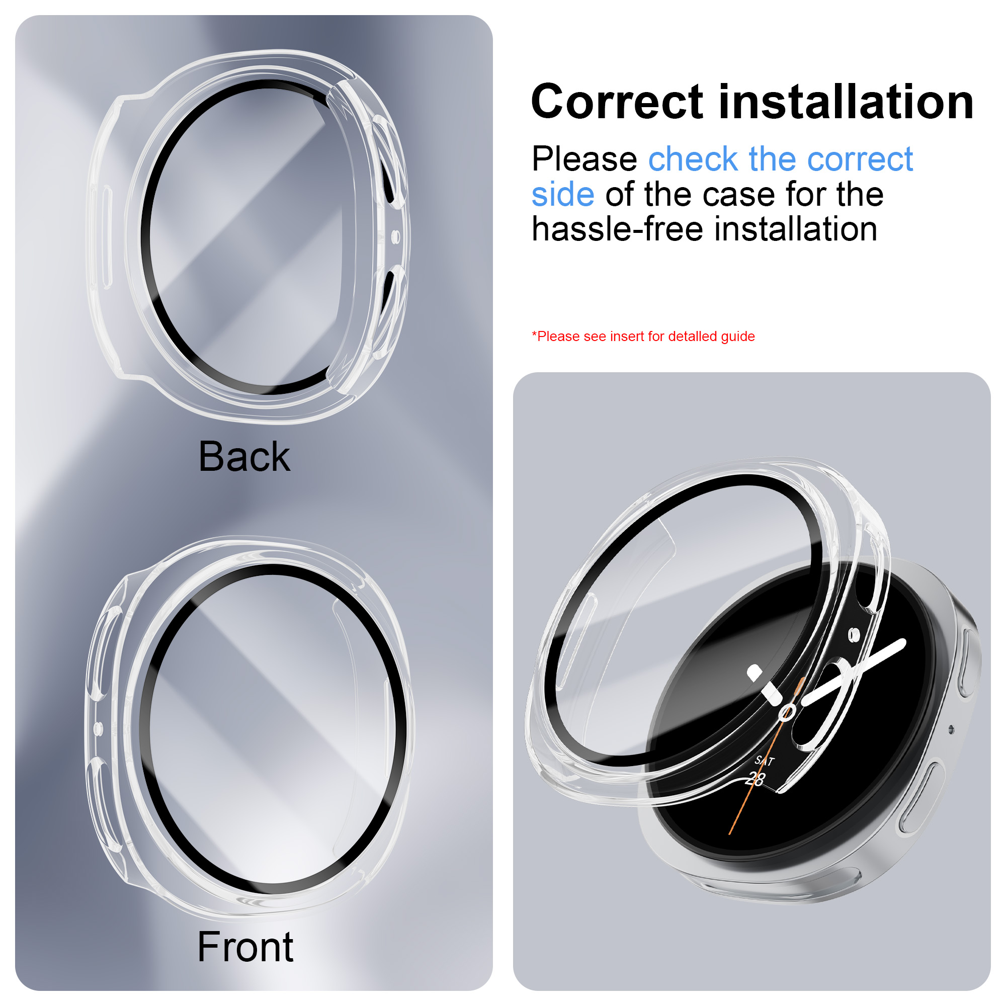 Tempered Glass+PC Case For Sam - đánh giá và giá Smartwatch Band Accessories