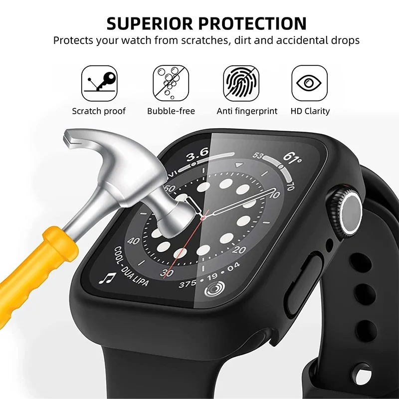 2Pcs Tempered Glass+cover For  - đánh giá và giá Smartwatch Band Accessories