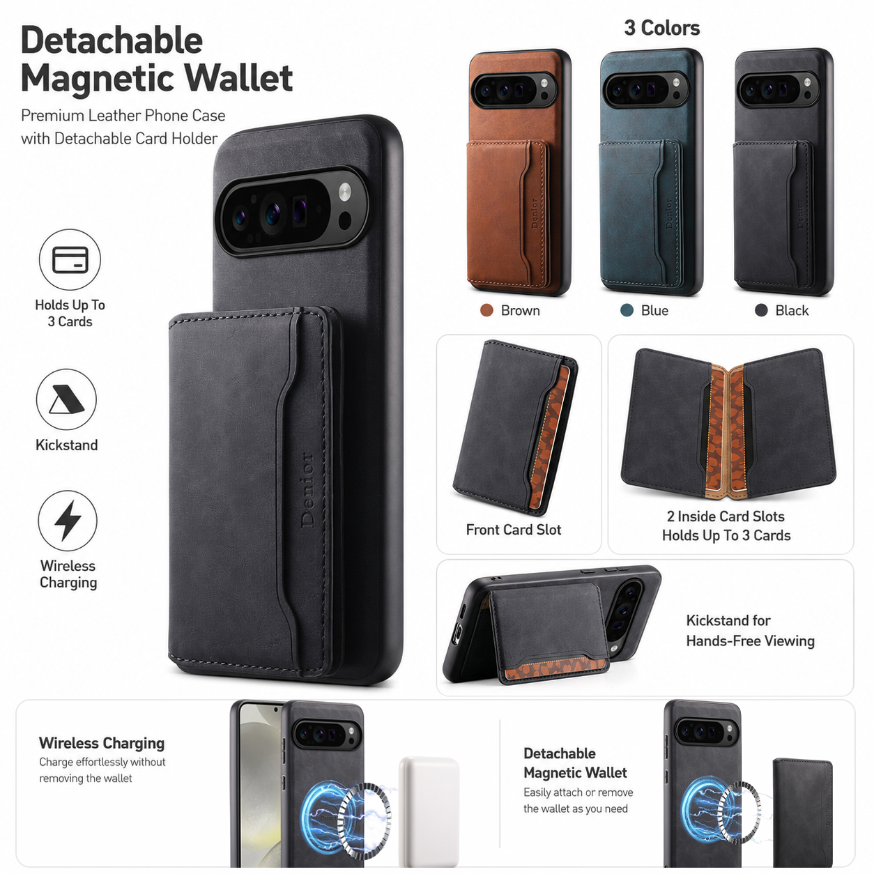Denior Detachable Faux Leather - đánh giá và giá Magnetic Charging Stand